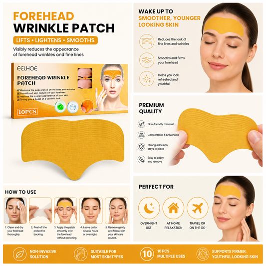 Forehead Wrinkle Patch, Lifts Lightens And Smooths Forehead Wrinkles Facial Skin Forehead Patch-10pcs