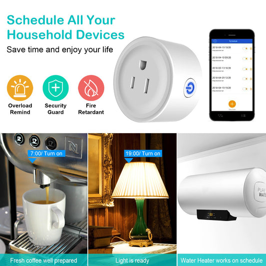 Smart WiFi Plug 4-Pack - Works with Alexa & Google Home, No Hub Required