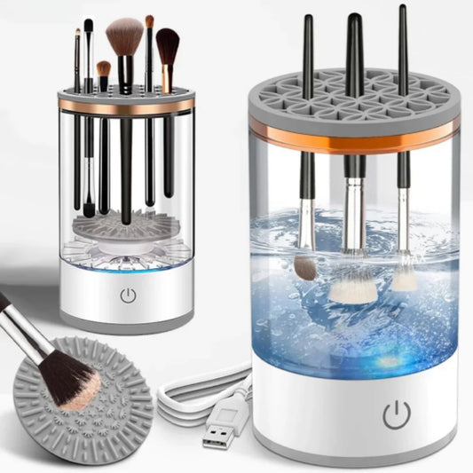 Electric Makeup Brush Cleaner & Dryer Spinner Set
