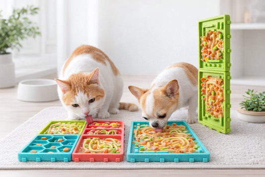 Stress-Relief Lick Mat Slow Feeder Bowl