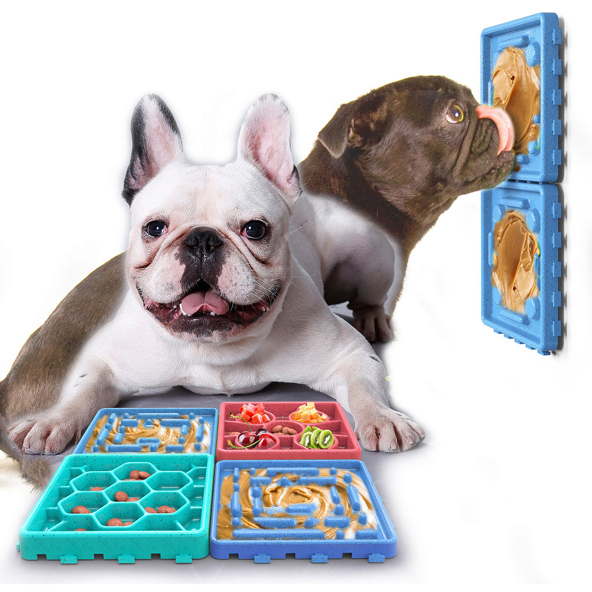 Stress-Relief Lick Mat Slow Feeder Bowl