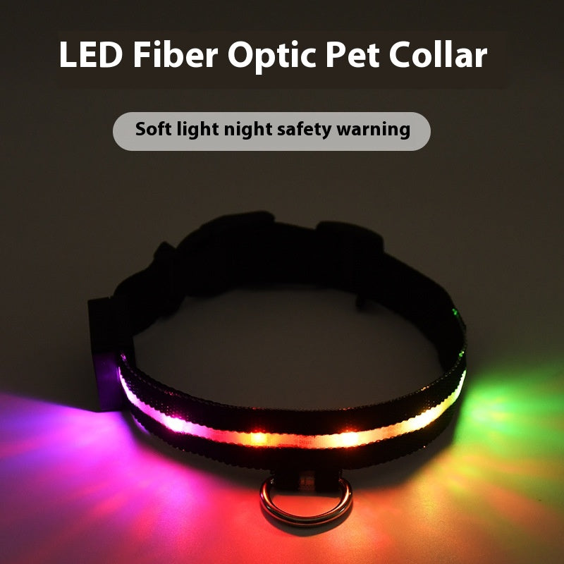 USB Rechargeable LED Light-Up Dog Collar
