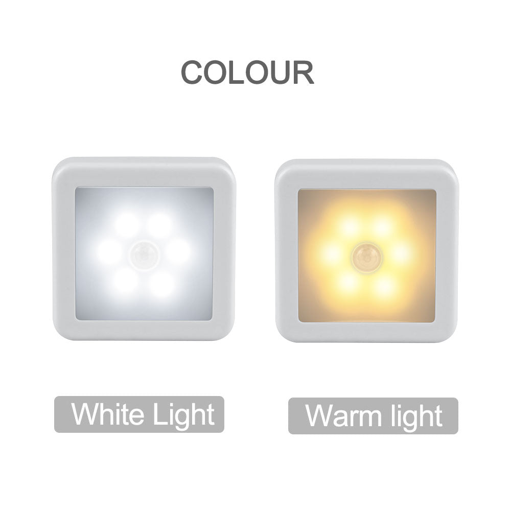 Mini Motion Sensor LED Night Light - Wireless, Rechargeable