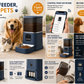 Automatic Pet Feeder, Large Capacity, Smart Voice Recording, App Control, Timer, Cat and Dog Food Dispenser, Wi-Fi Enabled, Pet Bowl-Green