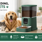 Automatic Pet Feeder, Large Capacity, Smart Voice Recording, App Control, Timer, Cat and Dog Food Dispenser, Wi-Fi Enabled, Pet Bowl-Green