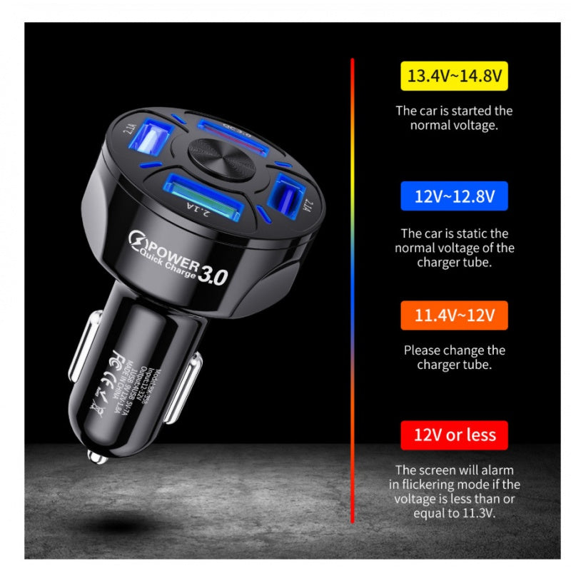 4-in-1 Retractable Car Charger