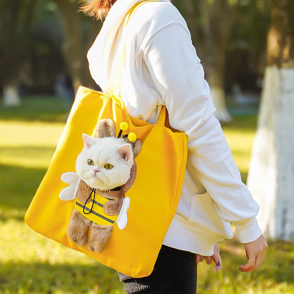 Bee Out Cute Canvas Pet Bag-Dinosaurs-M