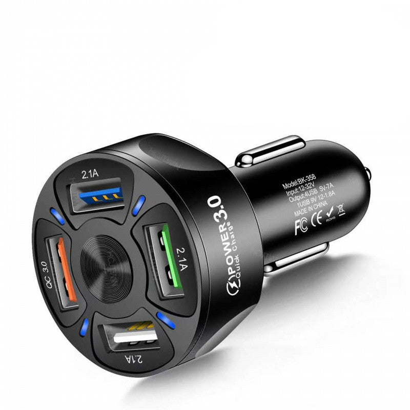 4-in-1 Retractable Car Charger
