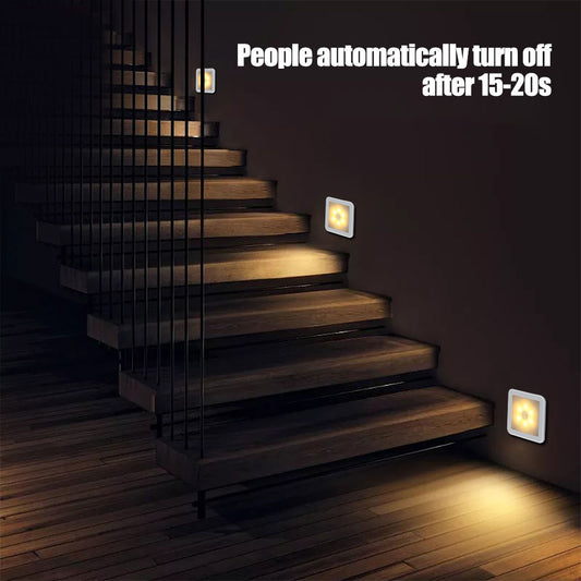 Mini Motion Sensor LED Night Light - Wireless, Rechargeable