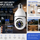 WiFi CAMERA 1080P Bulb 4X Zoom Camera E27 Home 5GWiFi Alarm Monitor