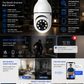WiFi CAMERA 1080P Bulb 4X Zoom Camera E27 Home 5GWiFi Alarm Monitor