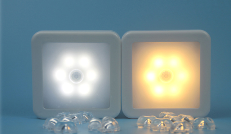 Mini Motion Sensor LED Night Light - Wireless, Rechargeable