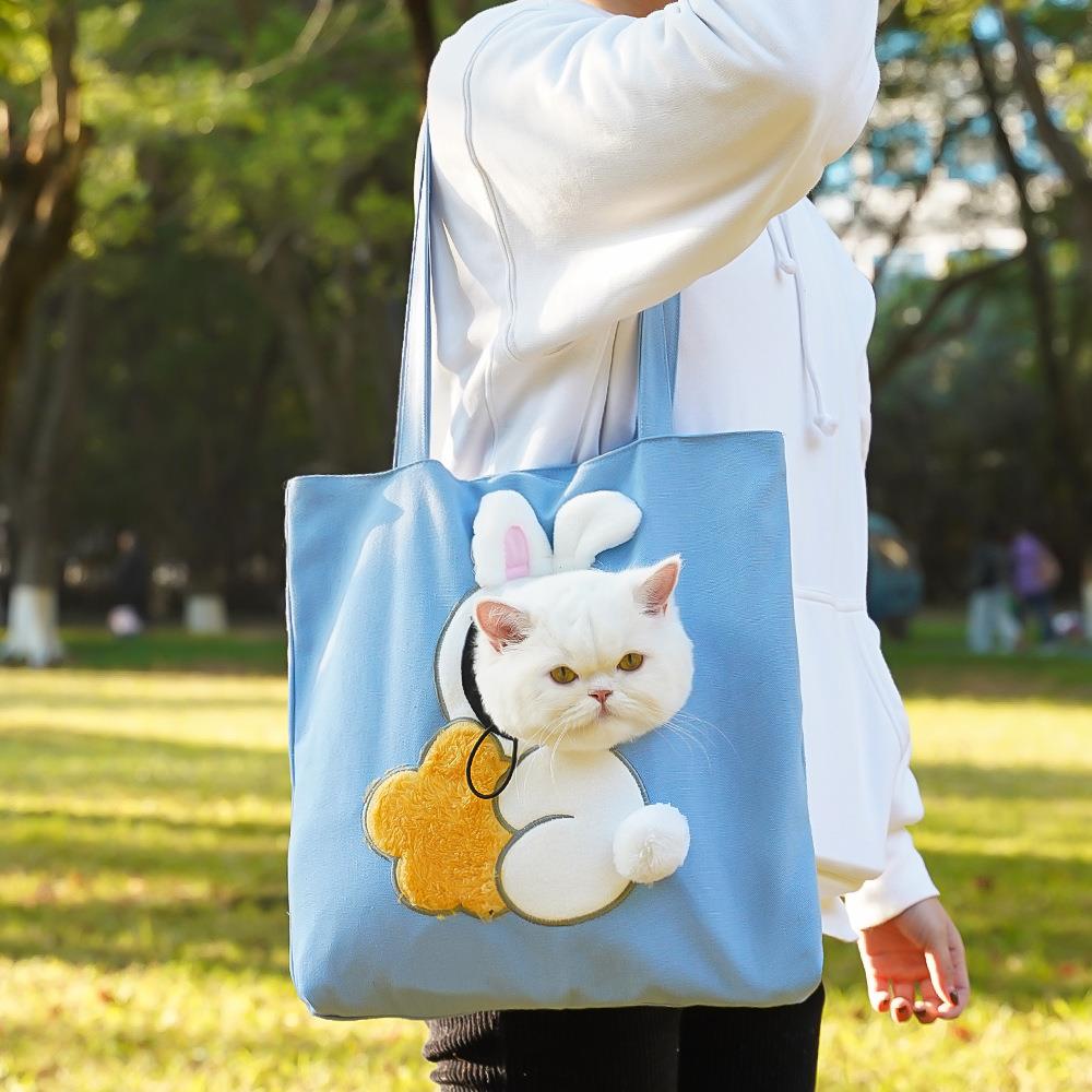 Bee Out Cute Canvas Pet Bag-Dinosaurs-M