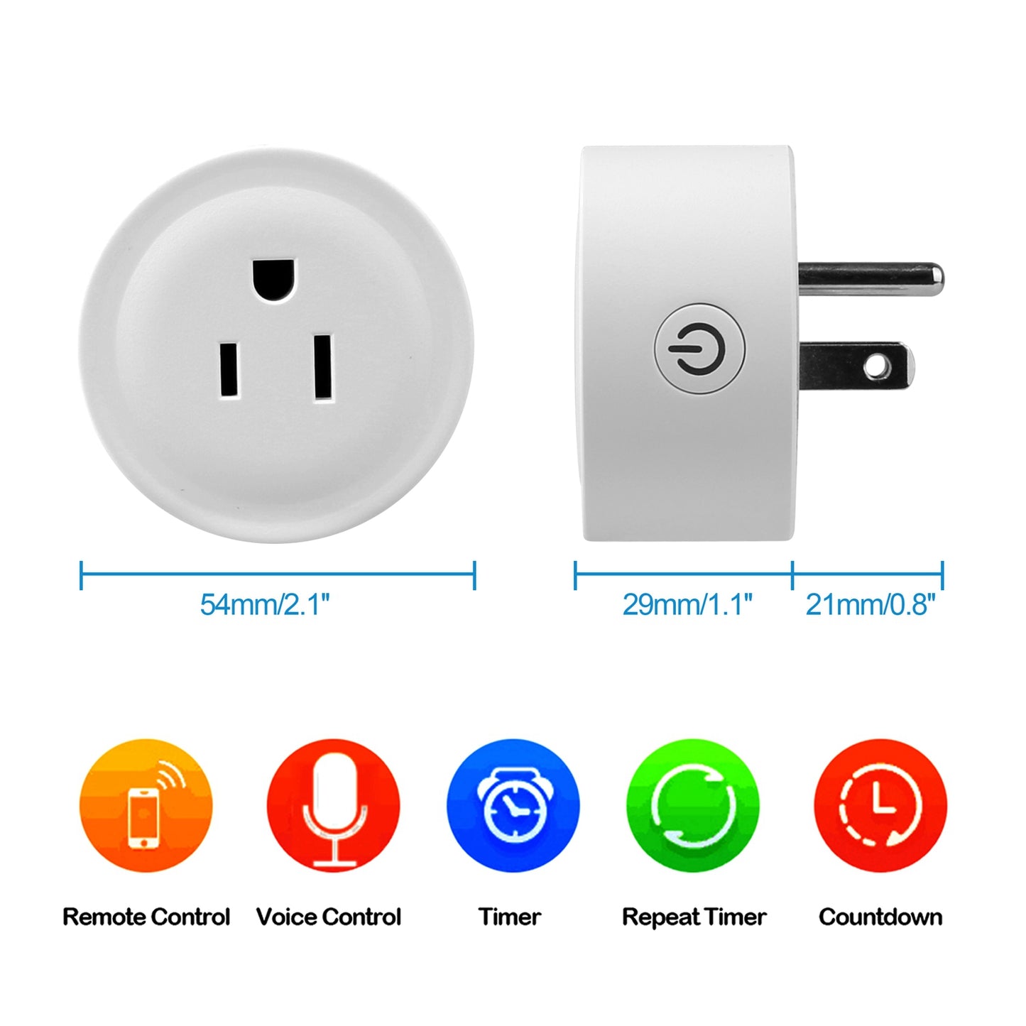 Smart WiFi Plug 4-Pack - Works with Alexa & Google Home, No Hub Required