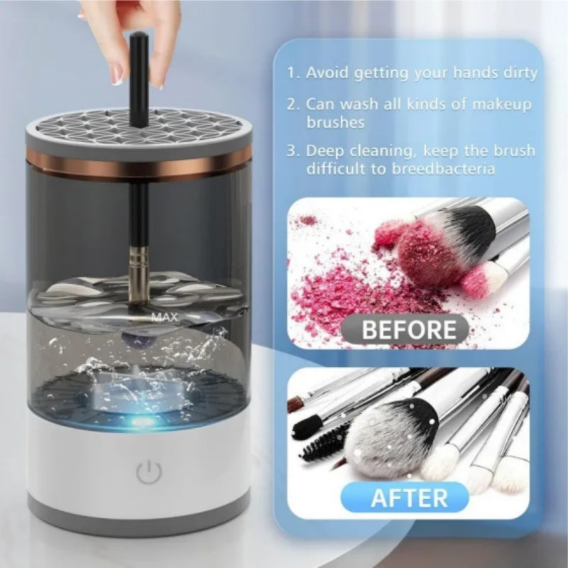 Electric Makeup Brush Cleaner & Dryer Spinner Set