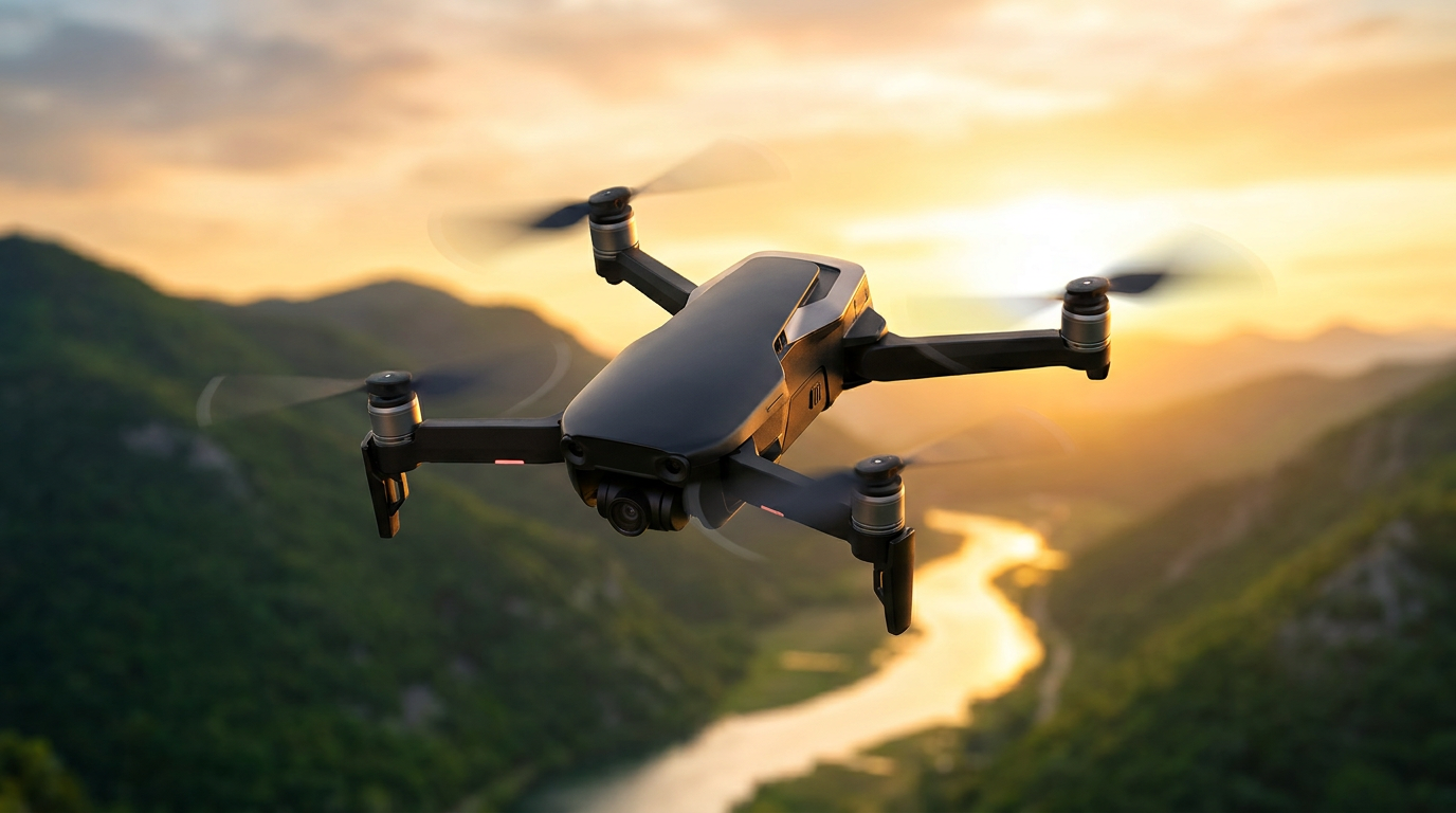 Drone Aerial Photography HD 4K Dual Camera Remote Control Airplane Toy-Black