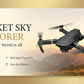 Drone Aerial Photography HD 4K Dual Camera Remote Control Airplane Toy-Black