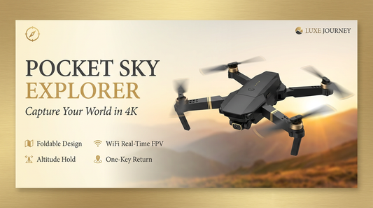 Drone Aerial Photography HD 4K Dual Camera Remote Control Airplane Toy-Black