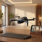Drone Aerial Photography HD 4K Dual Camera Remote Control Airplane Toy-Black