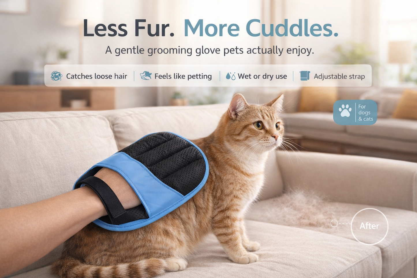 Pet Grooming & Deshedding Glove