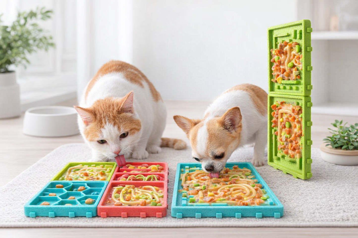 Stress-Relief Lick Mat Slow Feeder Bowl