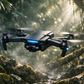 Drone Aerial Photography HD 4K Dual Camera Remote Control Airplane Toy-Black