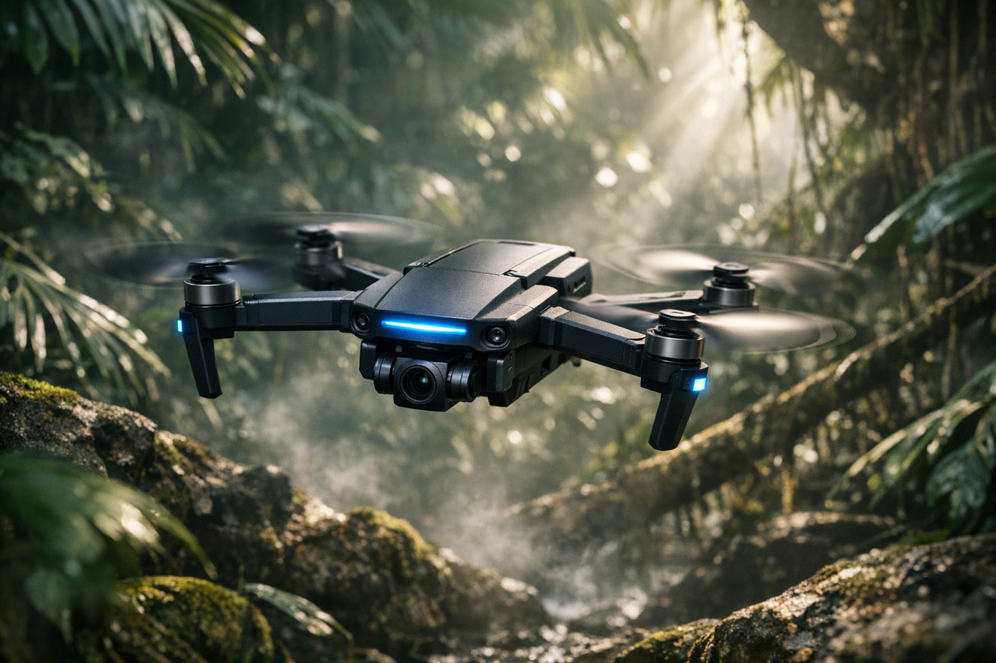 Drone Aerial Photography HD 4K Dual Camera Remote Control Airplane Toy-Black
