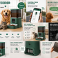 Automatic Pet Feeder, Large Capacity, Smart Voice Recording, App Control, Timer, Cat and Dog Food Dispenser, Wi-Fi Enabled, Pet Bowl-Green