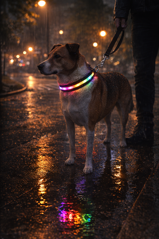 USB Rechargeable LED Light-Up Dog Collar